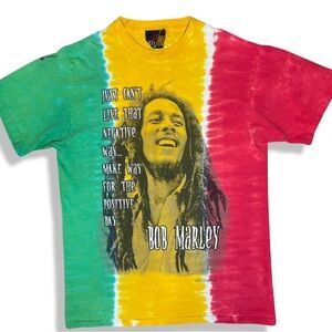 Vintage 1999 Bob Marley Tie Dye Band Tee